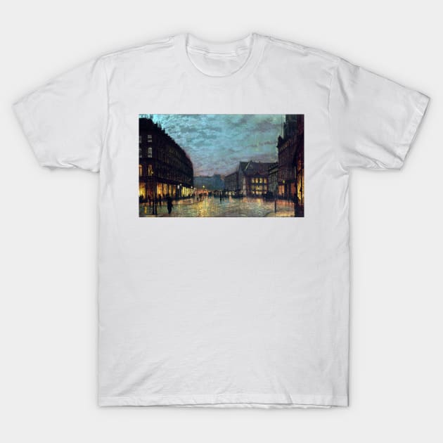 John Atkinson Grimshaw Boar Lane Leeds Lamplight T-Shirt by pdpress